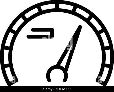 Symbol für die Internetgeschwindigkeitsprüfung. Umriss Internet Speed Check Vektor-Symbol für Web-Design isoliert auf weißem Hintergrund Stock Vektor