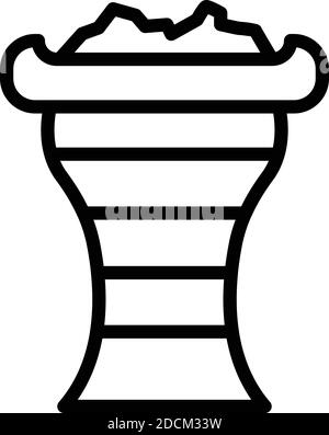 Türkisches Trommelsymbol. Umriss türkischen Trommel Vektor-Symbol für Web-Design isoliert auf weißem Hintergrund Stock Vektor