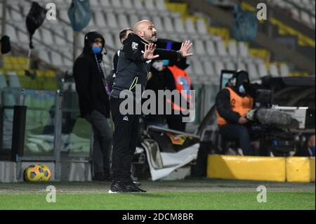 La Spezia, Italien. November 2020. Vincenzo Italiano Manager von AC Spezia während Spezia vs Atalanta, italienische Fußballserie EIN Spiel in la spezia, Italien, November 21 2020 Kredit: Unabhängige Fotoagentur/Alamy Live Nachrichten Stockfoto