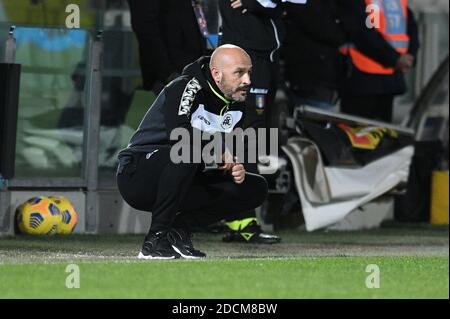 La Spezia, Italien. November 2020. Vincenzo Italiano Manager von AC Spezia während Spezia vs Atalanta, italienische Fußballserie EIN Spiel in la spezia, Italien, November 21 2020 Kredit: Unabhängige Fotoagentur/Alamy Live Nachrichten Stockfoto