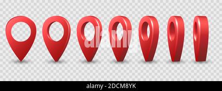 3D-Pins zuordnen Stock Vektor