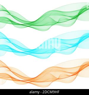 Abstrakt farbige Wellen gesetzt. Design-Element. Stockfoto
