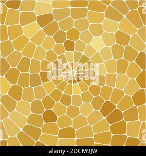 Abstrakter Hintergrund, bestehend aus Elementen verschiedener Formen, angeordnet im Stil eines Mosaiks. Illustration. Stockfoto
