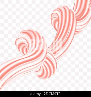 Abstrakte 3d bunte Komposition mit glatten Gradienten Formen. Künstlerische Illustration. Lebendiger gradient fließender Strom. Flüssige Farbpfade. Kreativität Stockfoto