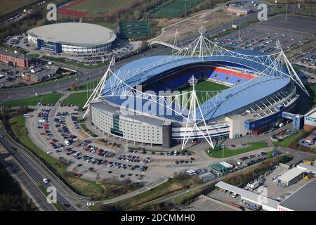 University of Bolton Stadium, ehemals Reebok Stadium, Heimstadion des Bolton Wanderers FC, von The Air Stockfoto