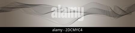 Fantastische elegante Wave panorama Hintergrund design Illustration Stockfoto