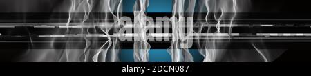 Fantastische elegante Wave panorama Hintergrund design Illustration Stockfoto
