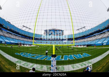 Charlotte, North Carolina, USA. November 2020. Breites Foto aus der Endzone des Bank of America Stadium in Charlotte, NC. (Scott Kinser/Cal Sport Media). Kredit: csm/Alamy Live Nachrichten Stockfoto