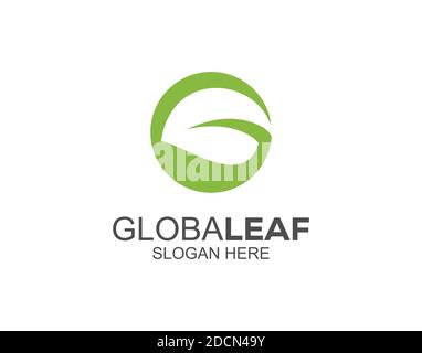 Logo global Natur oder Initial G einfaches kreatives Design elegant. Stockfoto
