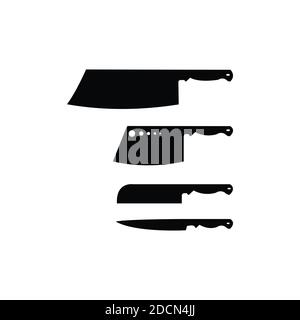 Messer Symbol Abbildung isoliert auf weißem Hintergrund Zeichen Symbol Stockfoto