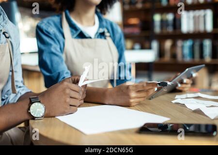 Probleme in kleinen Unternehmen während Coronavirus Quarantäne Stockfoto