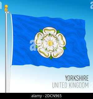 Yorkshire County Flagge, Vereinigtes Königreich, Vektorgrafik Stock Vektor