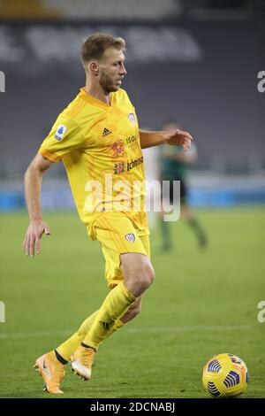 Turin, Italien. 21. Nov, 2020. turin, Italien, Allianz Stadium, 21 2020. Nov 15 Ragnar Klavan (Cagliari) während des FC Juventus gegen Cagliari Calcio - Italienisches Fußballspiel der Serie A - Credit: LM/Claudio Benedetto Credit: Claudio Benedetto/LPS/ZUMA Wire/Alamy Live News Stockfoto