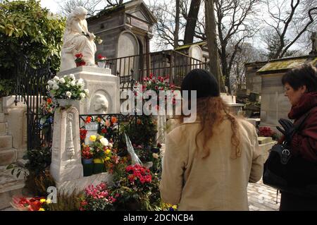 Das Grab von Frédéric Chopin im Friedhof Pere Lachaise Paris Stockfoto