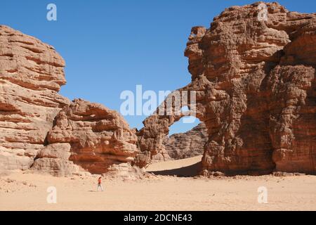 Abstract Felsformation im Tassili nAjjer Nationalpark, Algerien Stockfoto