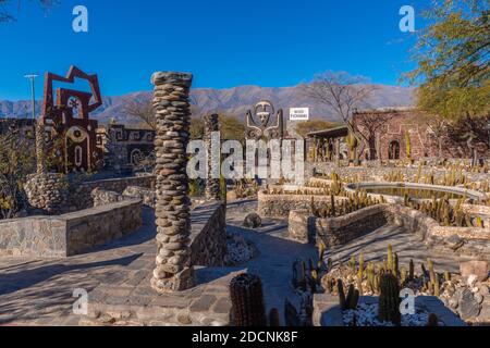 Objekt 'ios Sol' or God Sun', Museo de la Pachamama, Amaichá del Valle, Provinz Tucamán, Nordwest-Argentinien, Lateinamerika Stockfoto