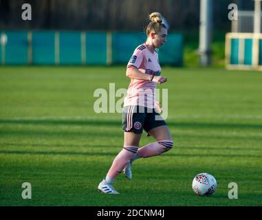 DARTFORD, ENGLAND - NOVEMBER 22: Jade Pennock von Sheffield United Frauen während FA Women's Championship zwischen Charlton Athletic Women und Sheffield United Frauen im Oakwood Stadium, VCD Athletic Dartford, UK am 22. November 2020 Credit: Action Foto Sport/Alamy Live News Stockfoto