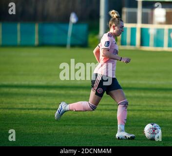 DARTFORD, ENGLAND - NOVEMBER 22: Jade Pennock von Sheffield United Frauen während FA Women's Championship zwischen Charlton Athletic Women und Sheffield United Frauen im Oakwood Stadium, VCD Athletic Dartford, UK am 22. November 2020 Credit: Action Foto Sport/Alamy Live News Stockfoto