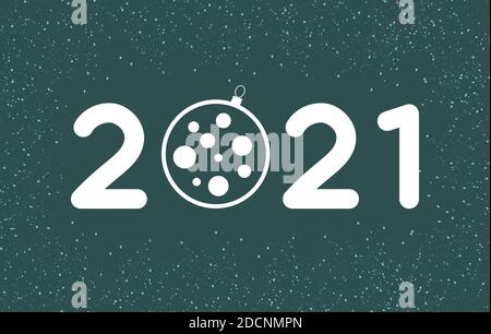 2021 Happy New Year Werbeplakat. Werbeaktion und Einkaufsvorlage für das neue Jahr. Vektor EPS10. Stock Vektor