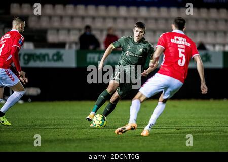 Vejle, Dänemark. November 2020. Mikael Uhre (11) von Brondby, WENN er während des 3F Superliga-Spiels zwischen Vejle Boldklub und Brondby IF im Vejle Stadion in Vejle gesehen wurde. (Foto Kredit: Gonzales Foto/Alamy Live News Stockfoto