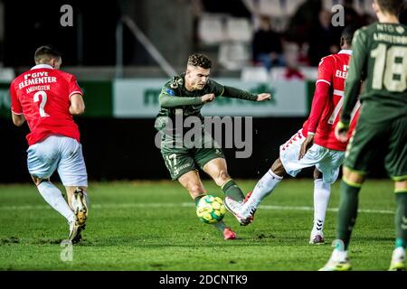 Vejle, Dänemark. November 2020. Andreas Bruus (17) von Brondby, WENN er während des 3F Superliga-Spiels zwischen Vejle Boldklub und Brondby IF im Vejle Stadion in Vejle gesehen wird. (Foto Kredit: Gonzales Foto/Alamy Live News Stockfoto