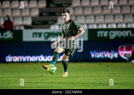 Vejle, Dänemark. November 2020. Mikael Uhre (11) von Brondby, WENN er während des 3F Superliga-Spiels zwischen Vejle Boldklub und Brondby IF im Vejle Stadion in Vejle gesehen wurde. (Foto Kredit: Gonzales Foto/Alamy Live News Stockfoto