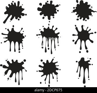 Spritzer isoliert einstellen. Vektorsymbol Stock Vektor