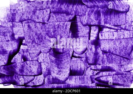 Violette Textur durch Pinselstriche. Abstrakter Hintergrund. Handgezeichnete Illustration Stockfoto