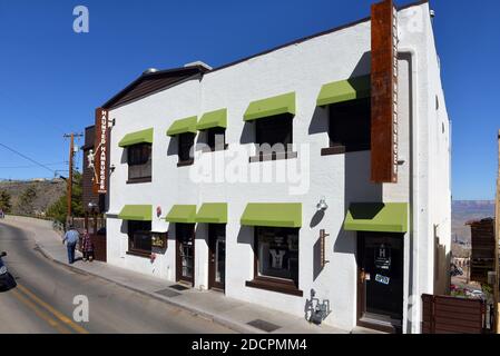 Jerome, AZ, USA - 24. Februar 2016: The Haunted Hamburger Restaurant in der Clark Street, The IT ist so benannt, weil die Besitzer behaupten, das alte Gebäude i Stockfoto