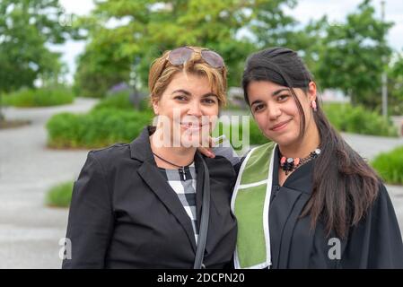 Toronto, Kanada, Abschluss am Centennial College. Echte Szene Stockfoto