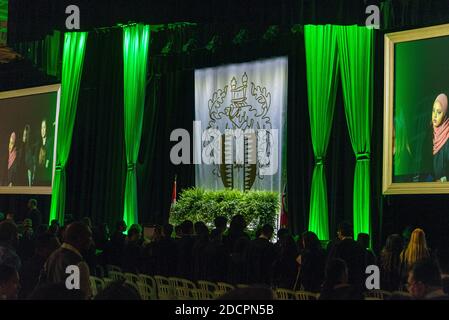 Toronto, Kanada, Abschluss am Centennial College. Echte Szene Stockfoto