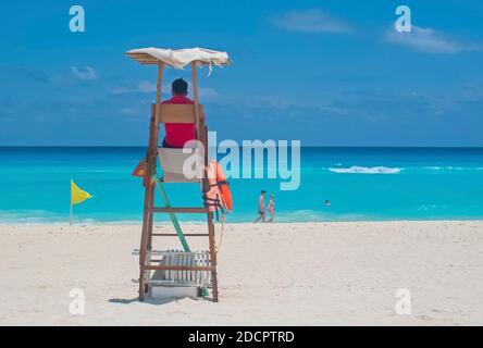 Rettungsschwimmer am Strand Stockfoto