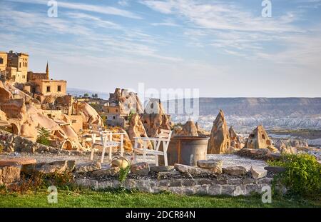 Eine schöne Aussicht von Uchisar - Kappadokien in der Türkei Stockfoto