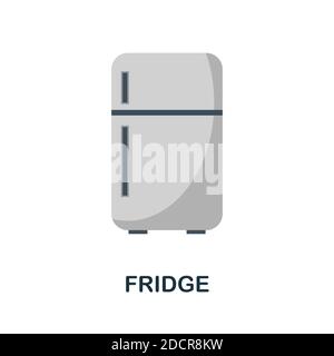 Kühlschranksymbol. Einfaches Element aus Küchengeräte Sammlung. Creative Fridge Symbol für Web-Design, Vorlagen, Infografiken und mehr Stock Vektor