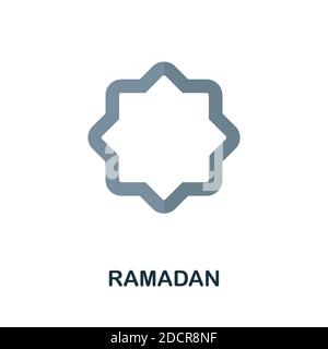 Ramadan-Symbol. Einfaches Element aus muslimischer Sammlung. Creative Ramadan Symbol für Web-Design, Vorlagen, Infografiken und mehr Stock Vektor