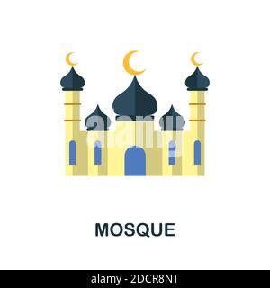 Moschee-Ikone. Einfaches Element aus muslimischer Sammlung. Kreative Moschee Symbol für Web-Design, Vorlagen, Infografiken und mehr Stock Vektor