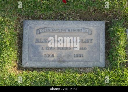 Los Angeles, Kalifornien, USA 17. November 2020 EIN allgemeiner Blick auf die Atmosphäre des Grabes der Schauspielerin Eleanor Audley auf dem Mount Sinai Cemetery Hollywood Hills am 17. November 2020 in Los Angeles, Kalifornien, USA. Foto von Barry King/Alamy Stockfoto Stockfoto