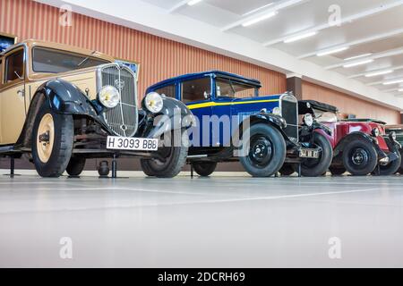 Tscheljabinsk, Russland - 10. März 2016: Museum der klassischen Retro-Autos des frühen XX. Jahrhunderts Stockfoto