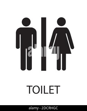Damen- und Herren Toiletten Stock Vektor