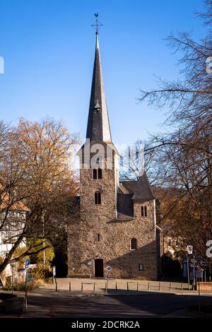 Die Evangelische Kirche in Wetter-Wengern, Ruhrgebiet, Nordrhein-Westfalen, Deutschland. Die Evangelische Kirche in Wettern-Wengern, Ruhrgebiet, Nordrhei Stockfoto