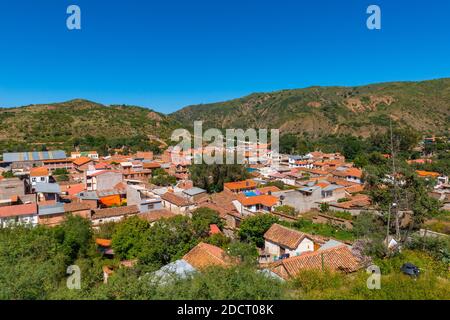 Dorf Yotala in der Nähe von Sucre, Cordillera Central, Departemento Chuquisaca, Bolivien, Lateinamerika Stockfoto