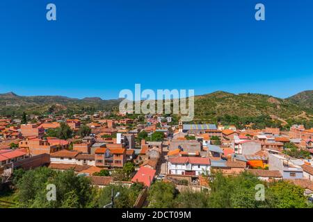 Dorf Yotala in der Nähe von Sucre, Cordillera Central, Departemento Chuquisaca, Bolivien, Lateinamerika Stockfoto