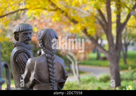 Die ukrainische Centennial Pioneer Monument, Legislature Grounds, Edmonton, Alberta, Kanada Stockfoto