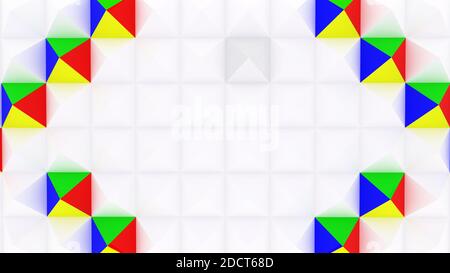 3d-Rendering abstrakte bunte Hintergrund Dreiecke. Stockfoto