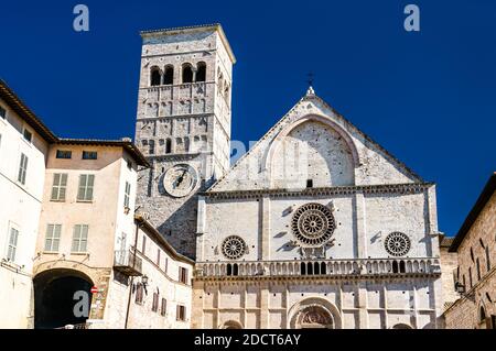 San Rufino Kathedrale von Assisi in Italien Stockfoto