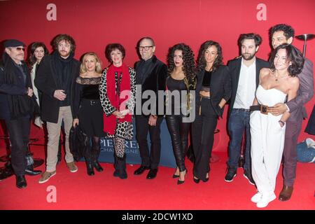 Tcheky Karyo, Anna Mouglalis, Gael Giraudeau, Nathalie Dessay, Anny Duperey, Alain Pacherie President du Cirque Phenix, Sabrina Ouazari, Janane Boudili, Arthur Jugnot, Tomer Sisley et sa femme Sandra Sisley assistent au 39e Festival Mondial du Cirque de Demain, au Cirque Phenix, pelouse de Reuilly, Paris, France 2018, le 04 fevrier. Foto von Nasser Berzane/ABACAPRESS.COM Stockfoto