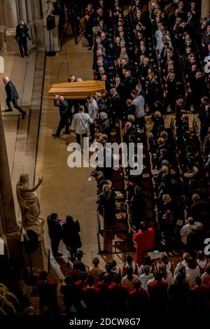 Paul Bocuse's Begräbnis fand in der Kathedrale St. Jean, Lyon. Foto von Bony/Pool/ABACAPRESS.COM Stockfoto