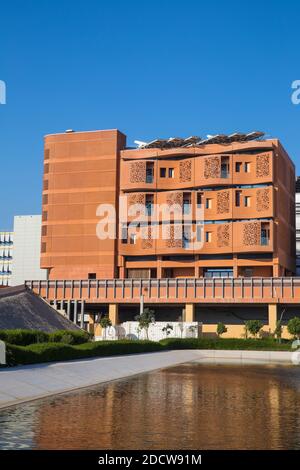 Vereinigte Arabische Emirate, Abu Dhabi, Masdar City - die erste kohlenstofffreie Stadt der Welt Stockfoto