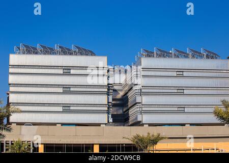 Vereinigte Arabische Emirate, Abu Dhabi, Masdar City - die erste kohlenstofffreie Stadt der Welt Stockfoto