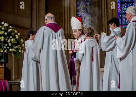 Paul Bocuse's Begräbnis fand in der Kathedrale St. Jean, Lyon. Foto von Bony/Pool/ABACAPRESS.COM Stockfoto